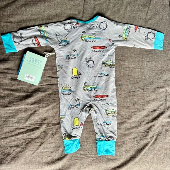 Coco Moon - Surf Report Bamboo Coverall - 0-3 Month, NWT - Picture 4 of 5